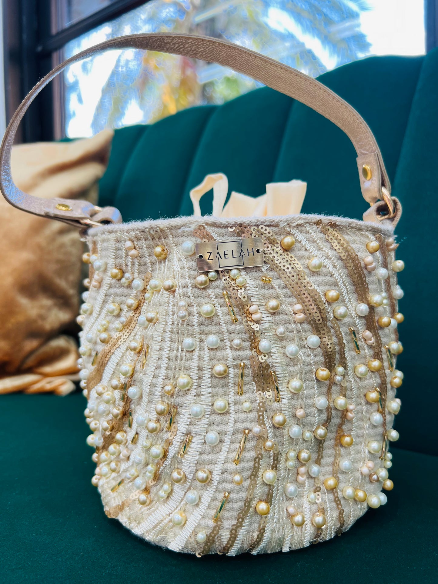 Bags decorated with stones