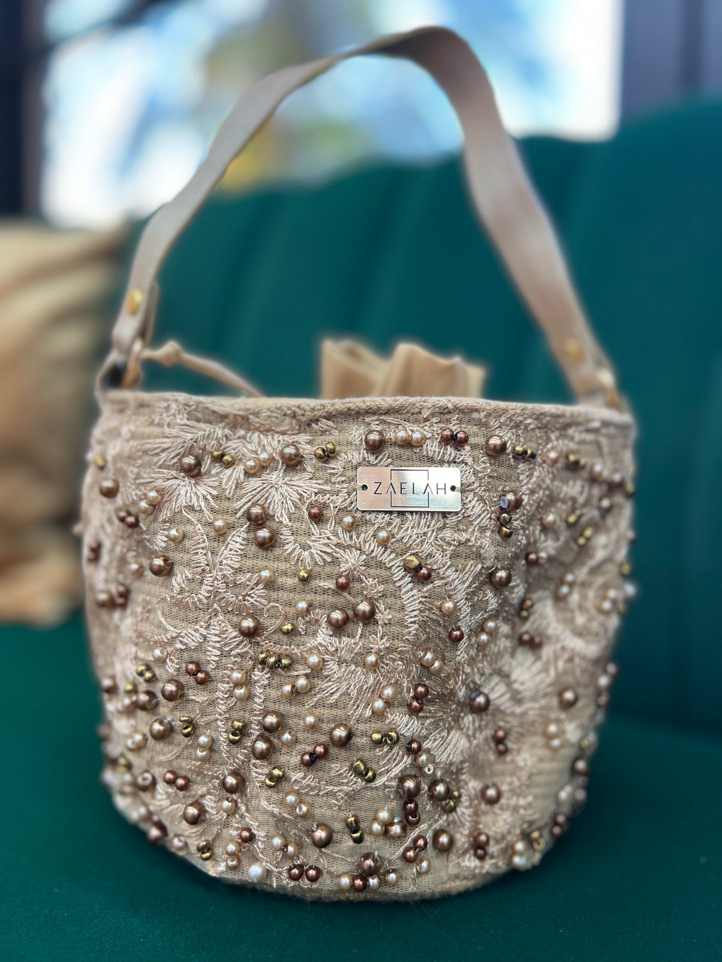 Bags decorated with stones