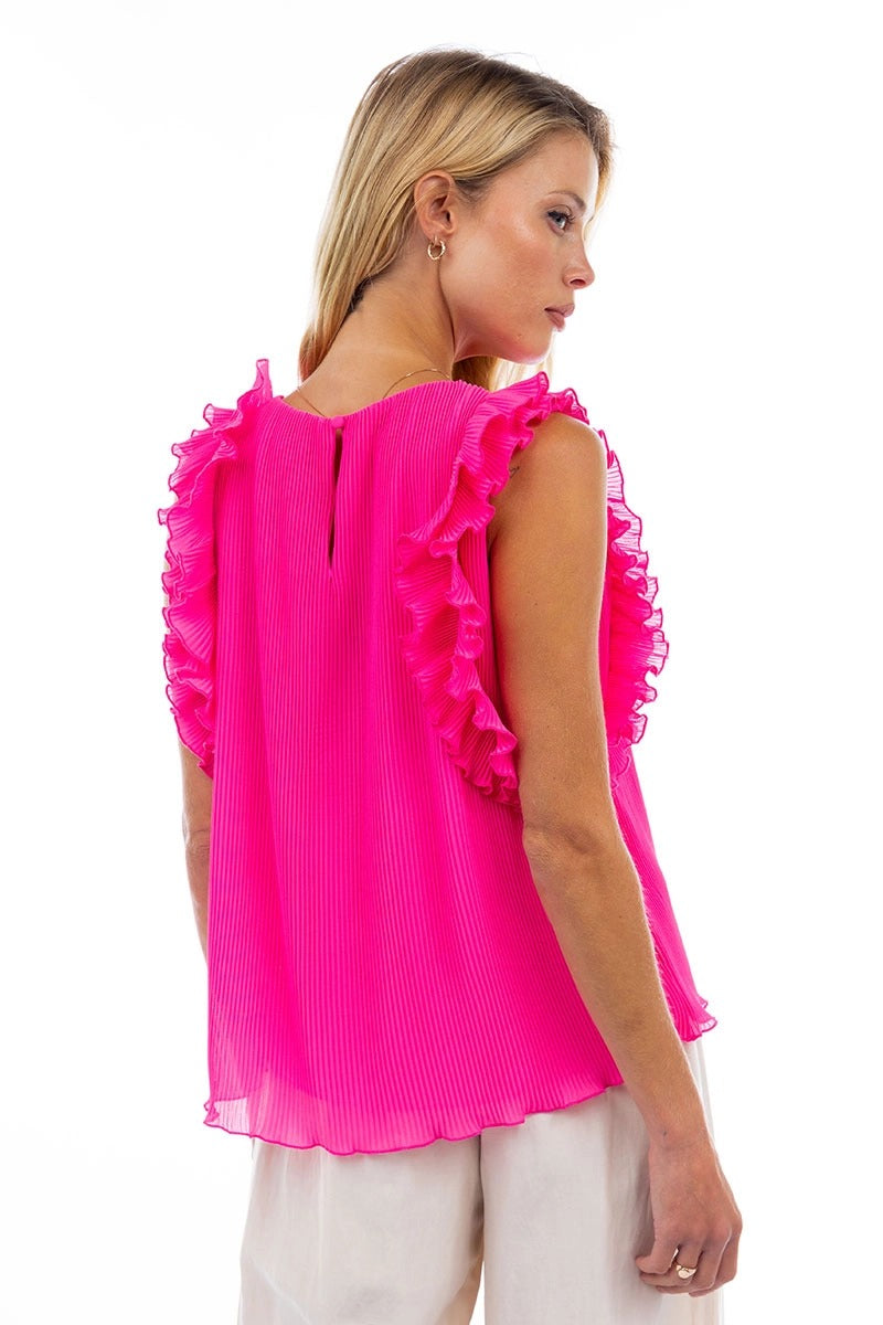 Black and Fuxia blouse