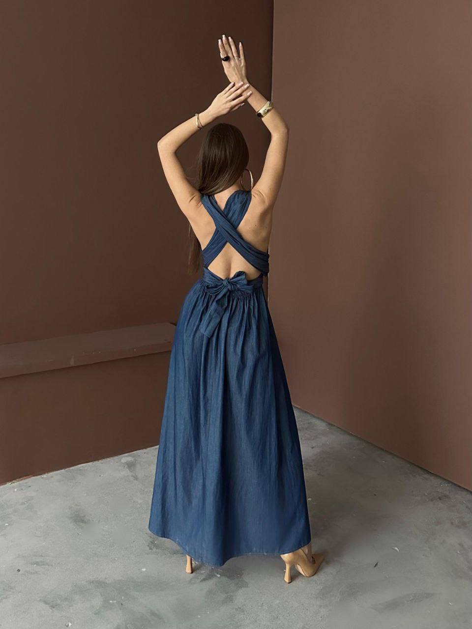 Denim maxi dress