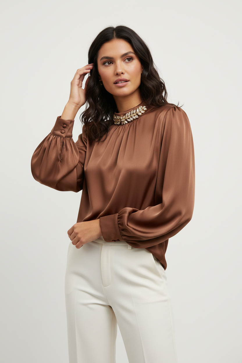 Siena satin blouse