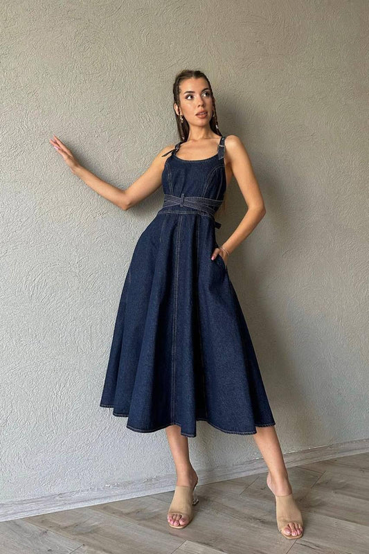 Denim blue dress