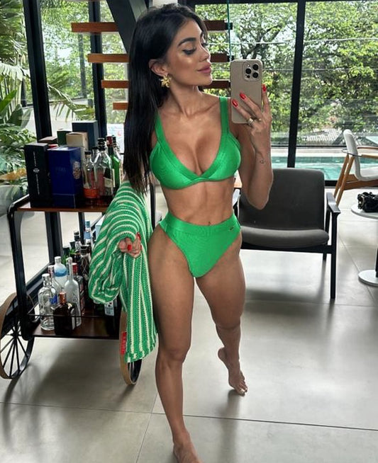 Green swimsuit