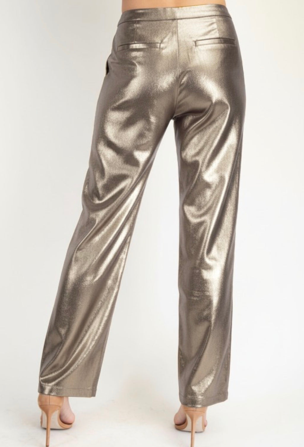 Champagne Metallic Pants