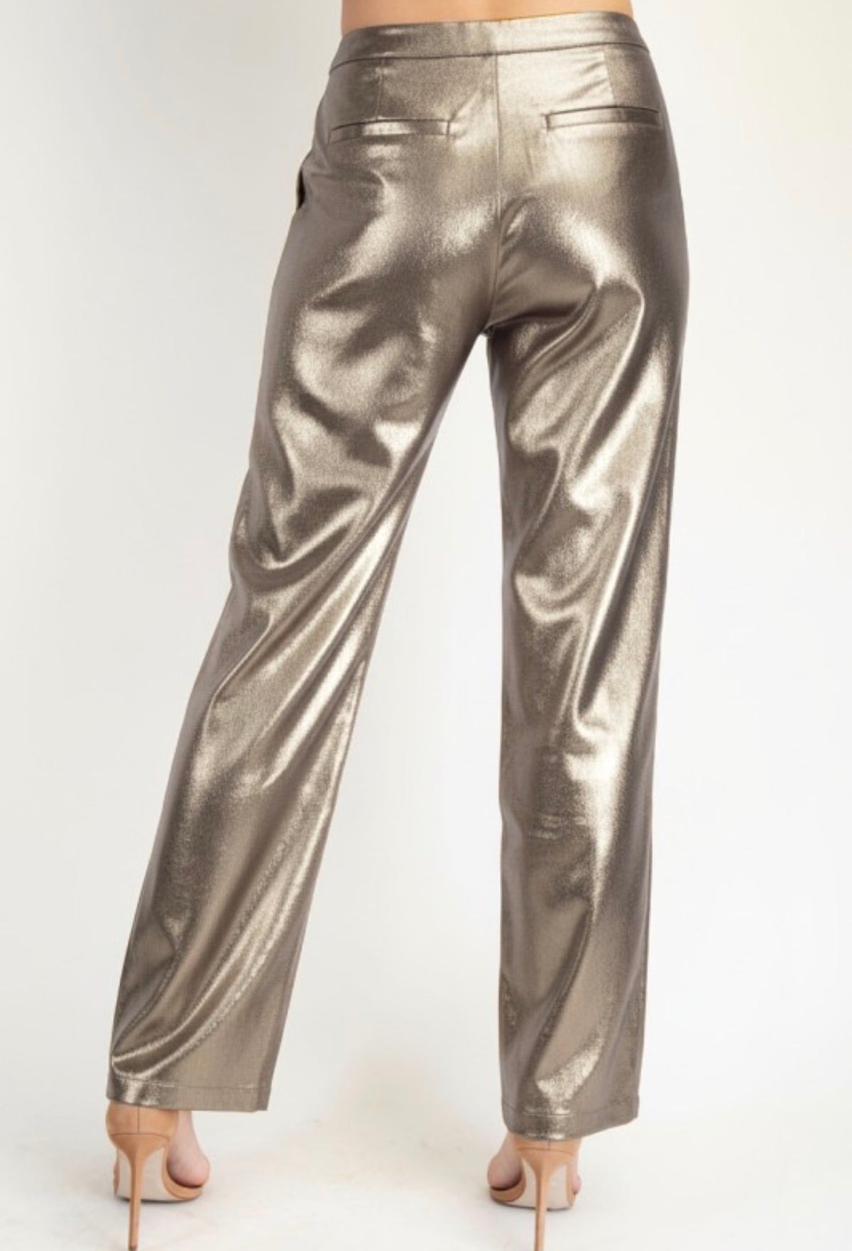 Champagne Metallic Pants