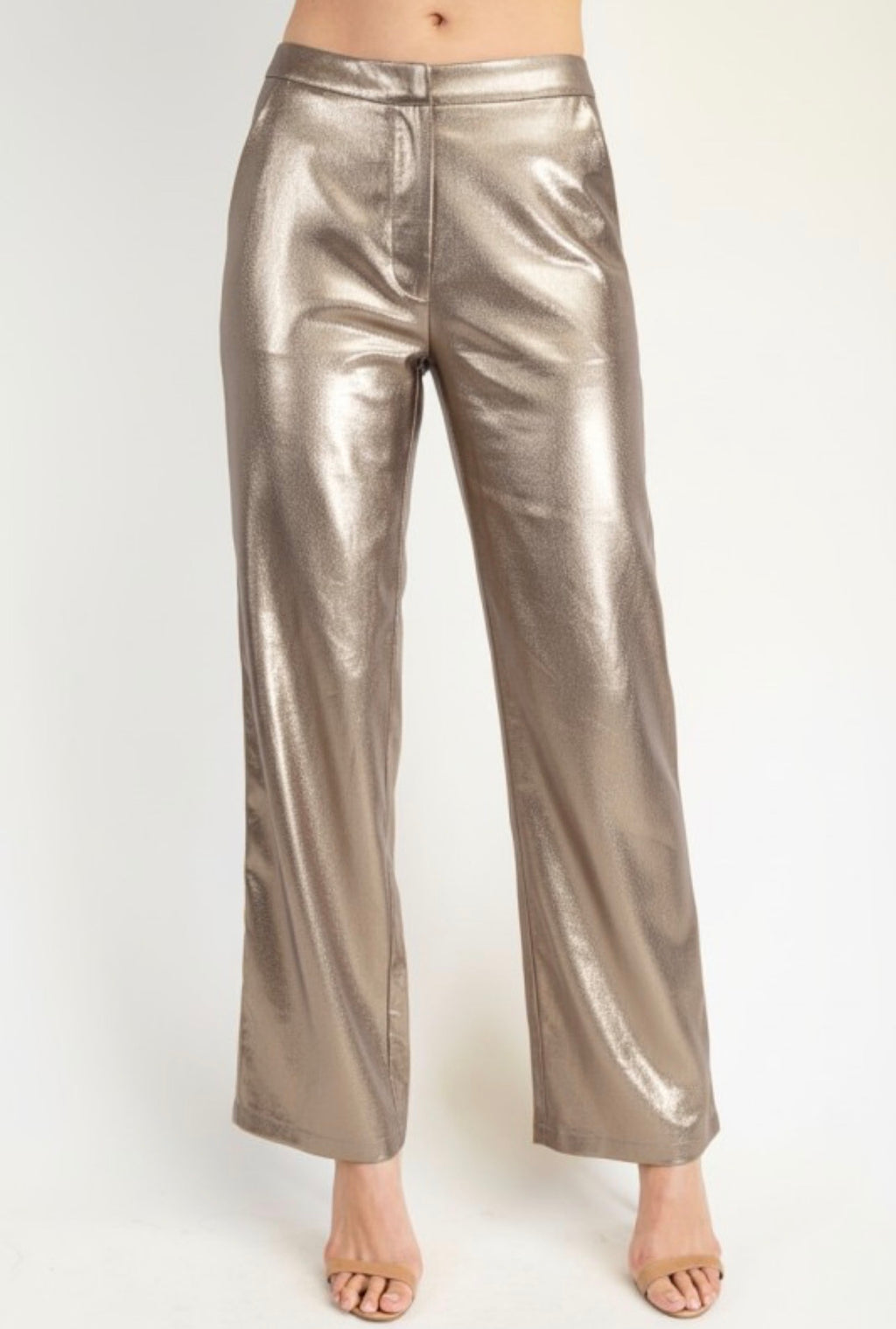 Champagne Metallic Pants