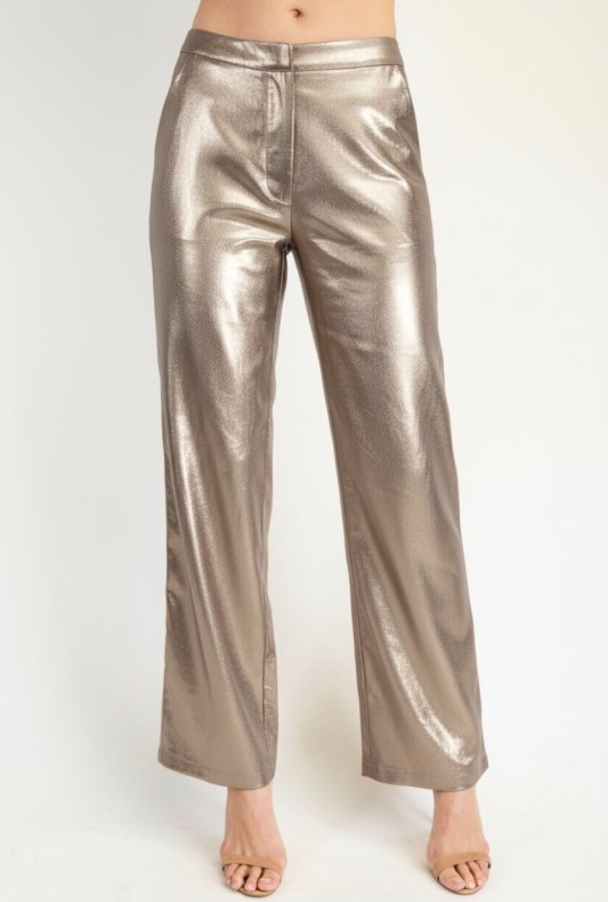 Champagne Metallic Pants