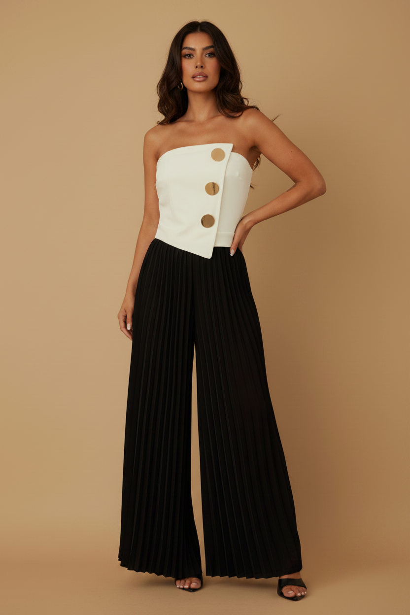 Mónaco contrasta jumpsuit