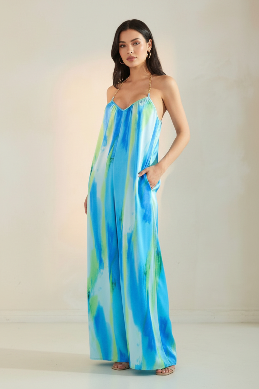 Caribbean waves dress