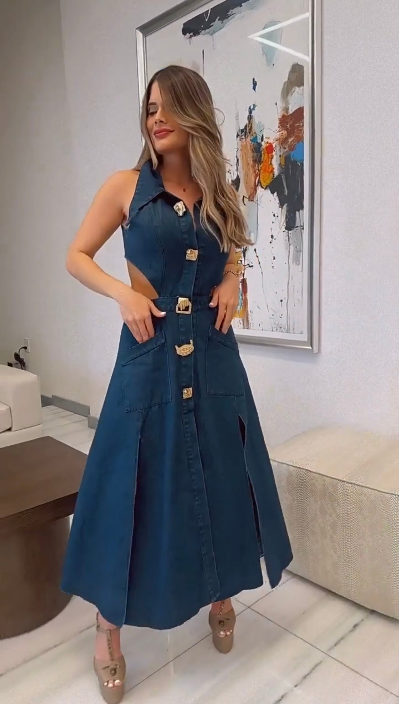 Denim dress