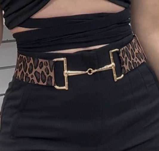 Animal print belt