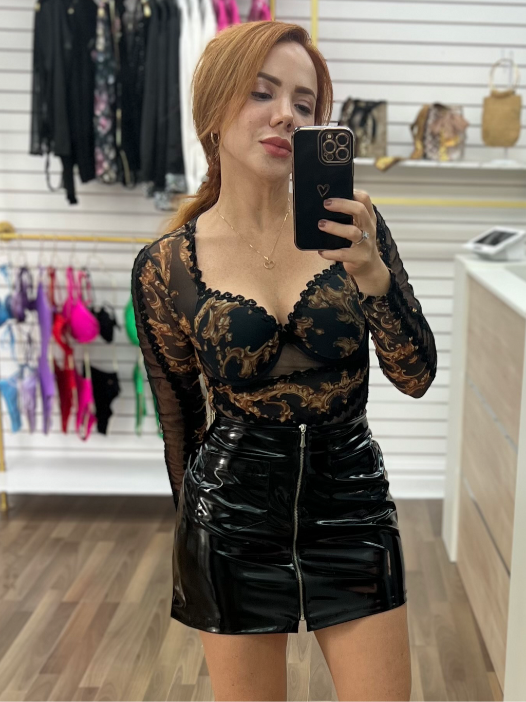 Jessy’s Vinyl Bodycon Skirt